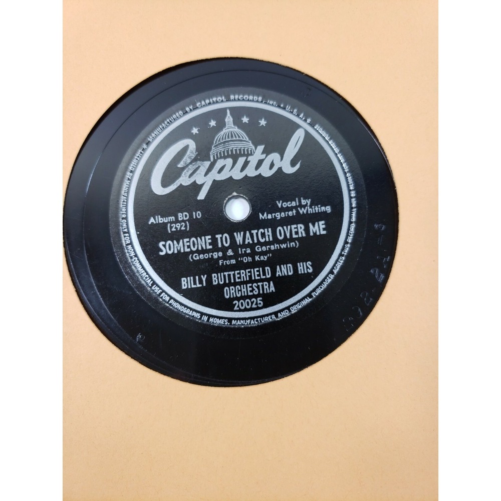 Billy Butterfield  - 78rpm Capitol #20025 Oh Lady Be‎ Good E/E A8